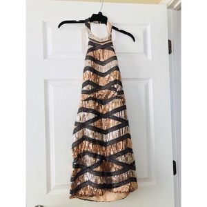 CHARLOTTE RUSSE Sequin Halter Party Dress